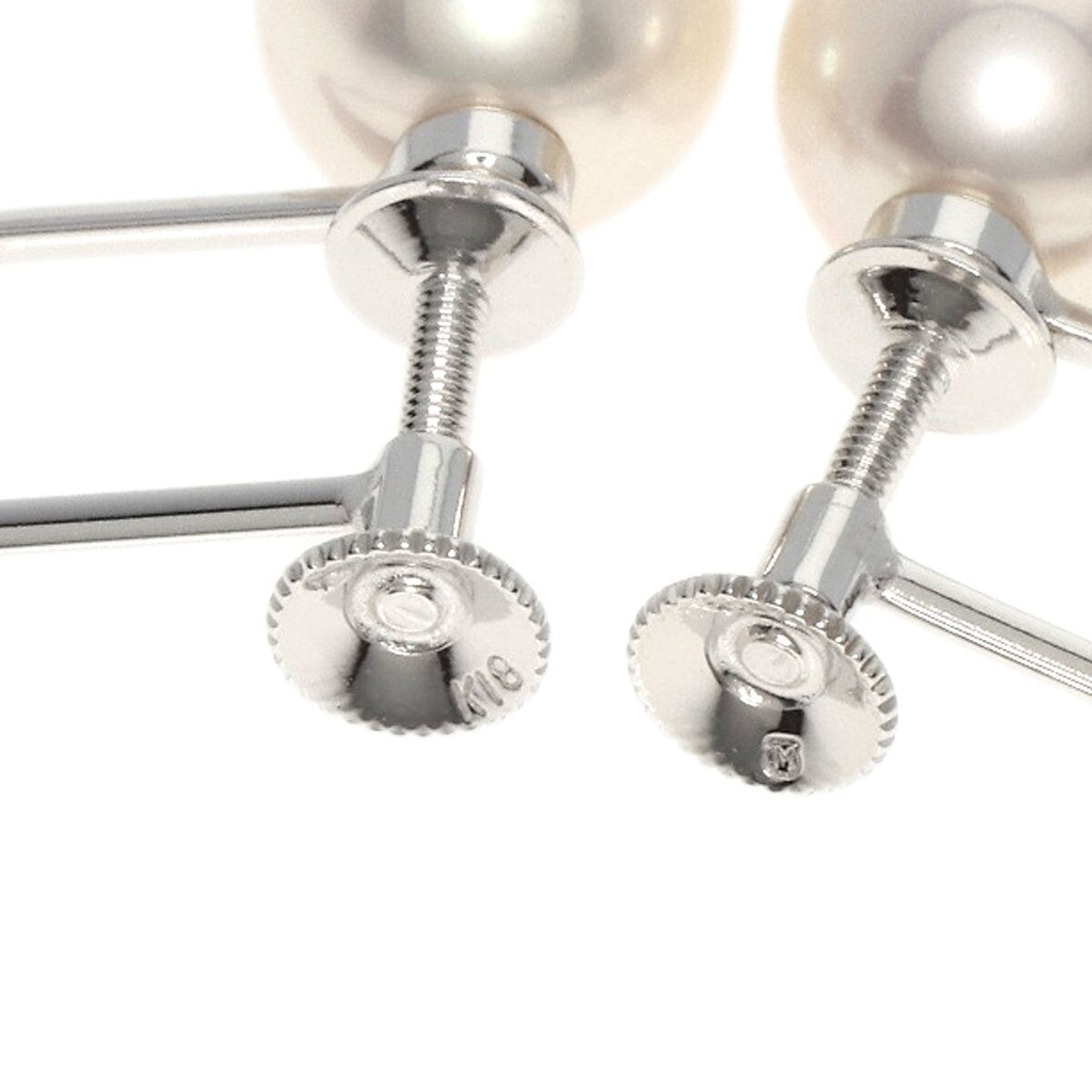 MIKIMOTO   Earring Akoya pearl Pearl K18 White