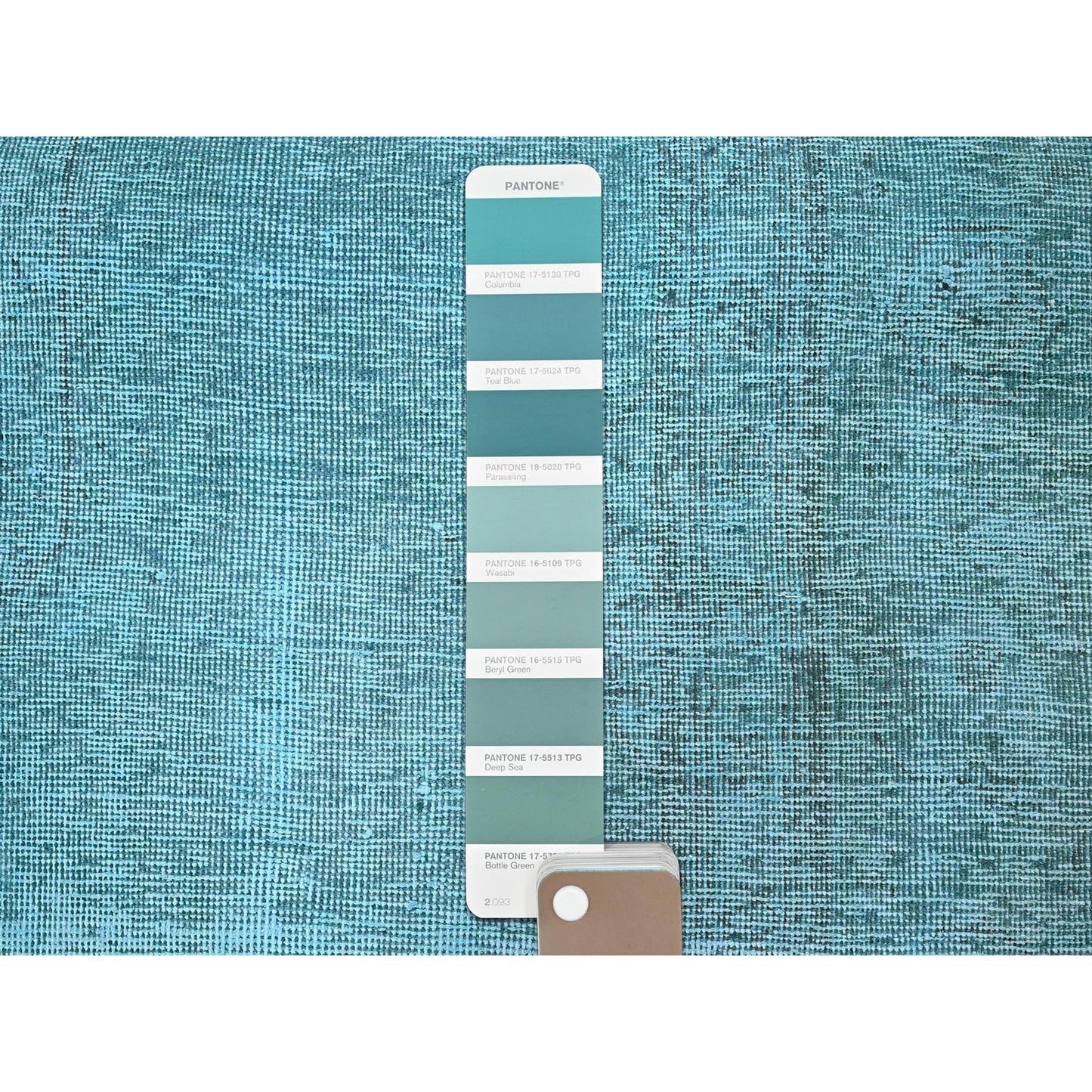 2'4"X11'2" Blue Overdyed Vintage Zoroastrian Hand Knotted Wool Runner Rug