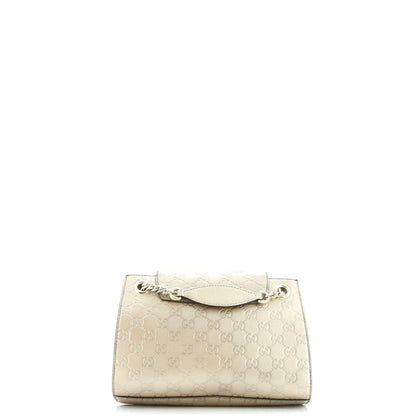 Gucci Emily Chain Flap Shoulder Bag Guccissima Leather Small