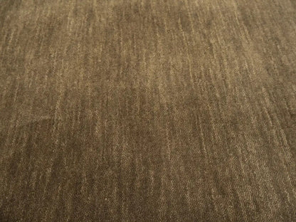 Solid Brown Hand-Loomed 8X8 Gabbeh Wool Rug