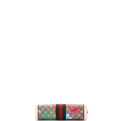 Gucci Ophidia Chain Shoulder Bag Flora Gg Coated Canvas Small