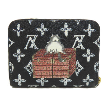 canvas LOUIS VUITTON M63884 Zippy Coin Purse Catgram coin purse Monogram