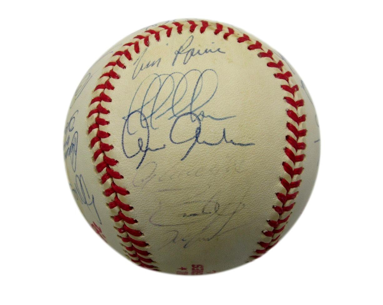 2000 Yankees Team-Signed By 22 1998 Ws Baseball Psa Jeter Raines Torre Hof 96420