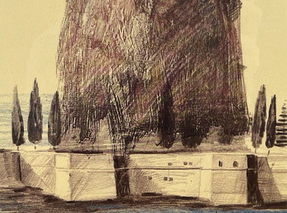 Omer Berber Lady From Dubrovnik 1994 Original Lithograph Signed Coa Framed