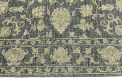 Hand-Knotted Floral Transitional Oriental Rug