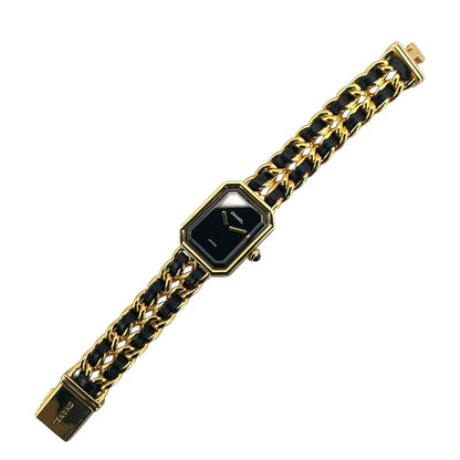 Chanel Premiere S H0001 Black Gp Quartz