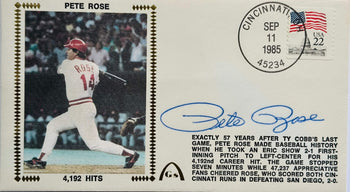 Pete Rose Autographed First Day Cover Sep. 11 1985 