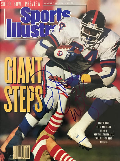 Otis Anderson Signed Sports Illustrated January 28 1991