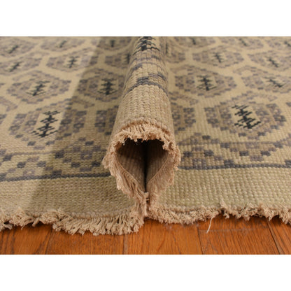 11'8"x14'9" White Turkish Knot Design Wool Hand Knotted Oversized Rug