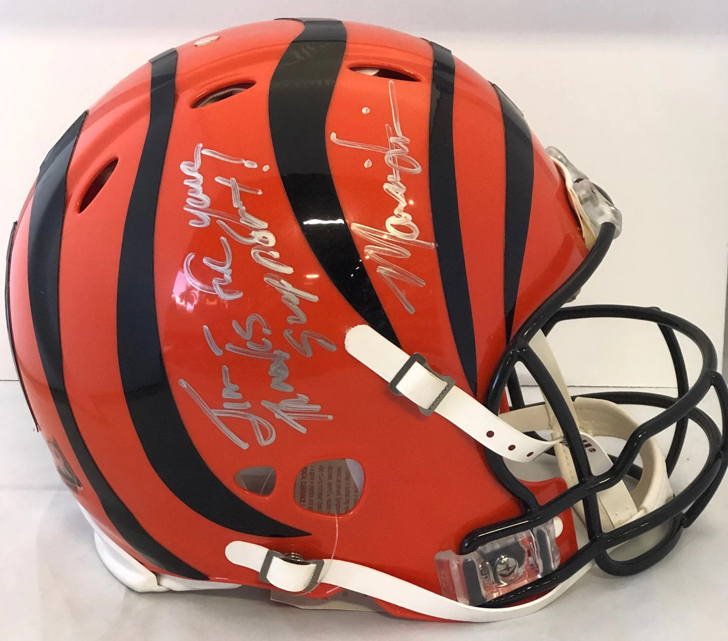 Marvin Lewis Autographed Helmet
