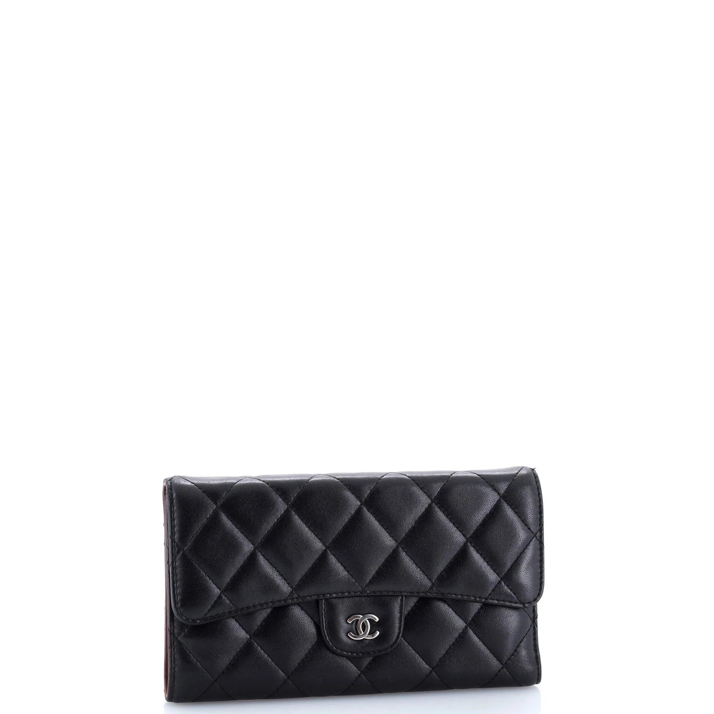 Chanel L-Flap Wallet Quilted Lambskin Long