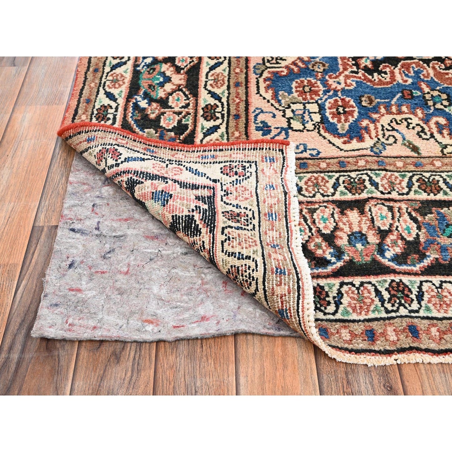 7'X10' Rose Pink Vintage Zoroastrian Babikoodid 100% Wool Hand Knotted Rug