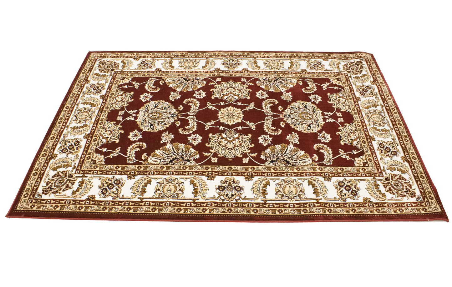 Vintage Style Red Floral Classic Oriental 4X6 Machine-Made Rug Entryway Carpet