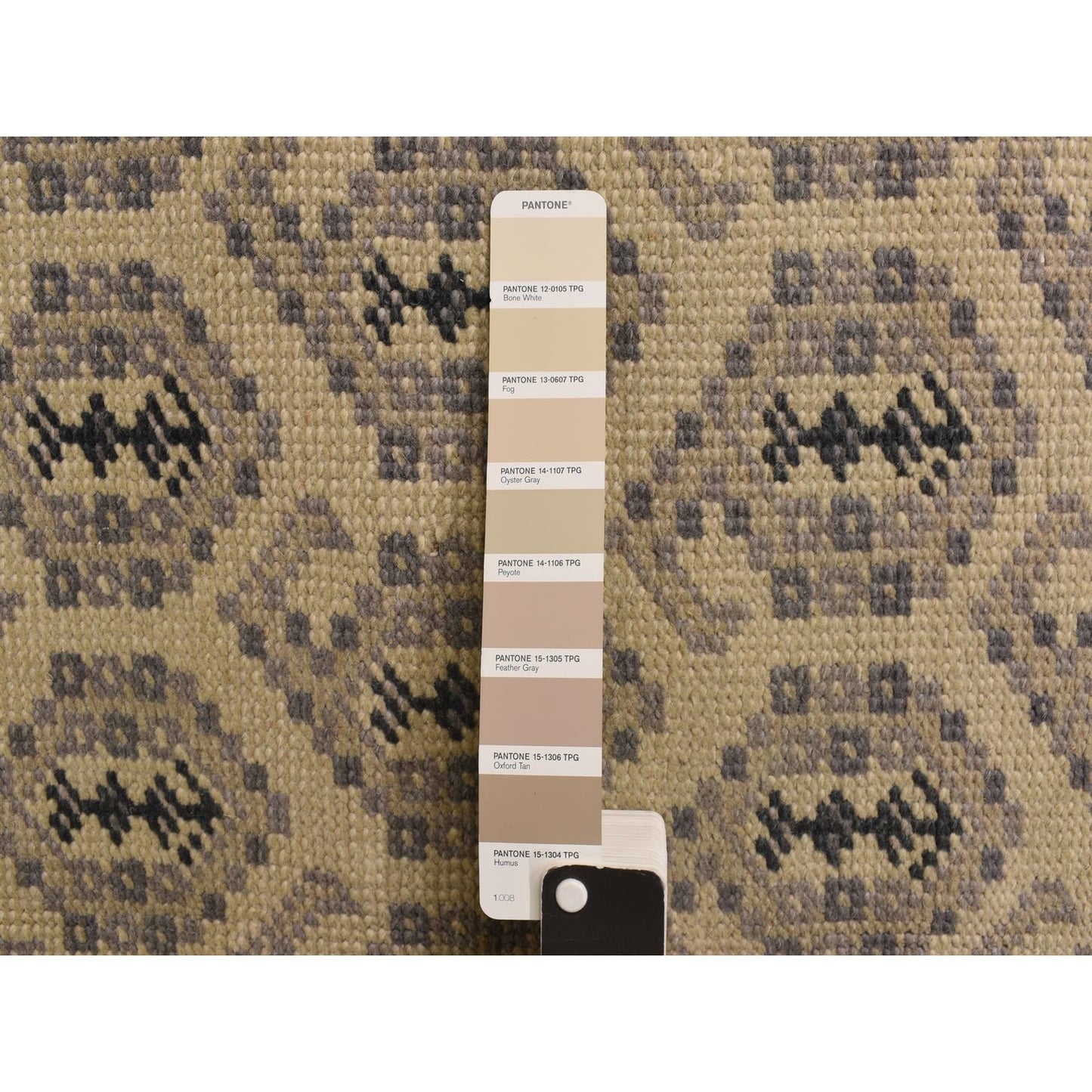 11'8"X14'9" White Turkish Knot Design Wool Hand Knotted Oversized Rug