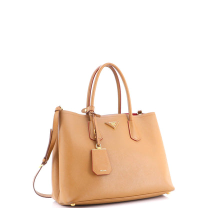 Prada Cuir Double Tote Saffiano Leather Large