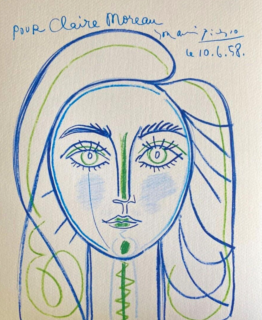 Pablo Picasso Lithograph Coa Signed In Pen Numbered By Hand