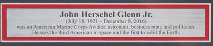 Signed 3x5 Index Card Photo Collage Framed Astronaut John Glenn PSA DNA 200895
