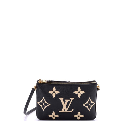 Louis Vuitton Double Zip Pochette Bicolor Monogram Empreinte Giant