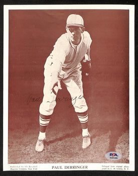 Paul Derringer Signed/Autographed 8X10 Baseball