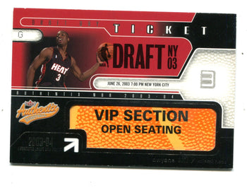 Dwyane Wade 2003 Fleer Authentic Draft Day Ticket