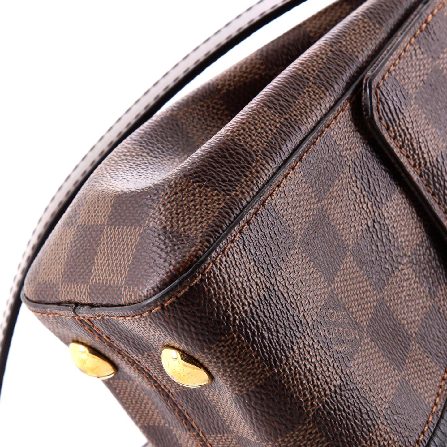 Louis Vuitton Bond Street Handbag Damier With Leather Bb