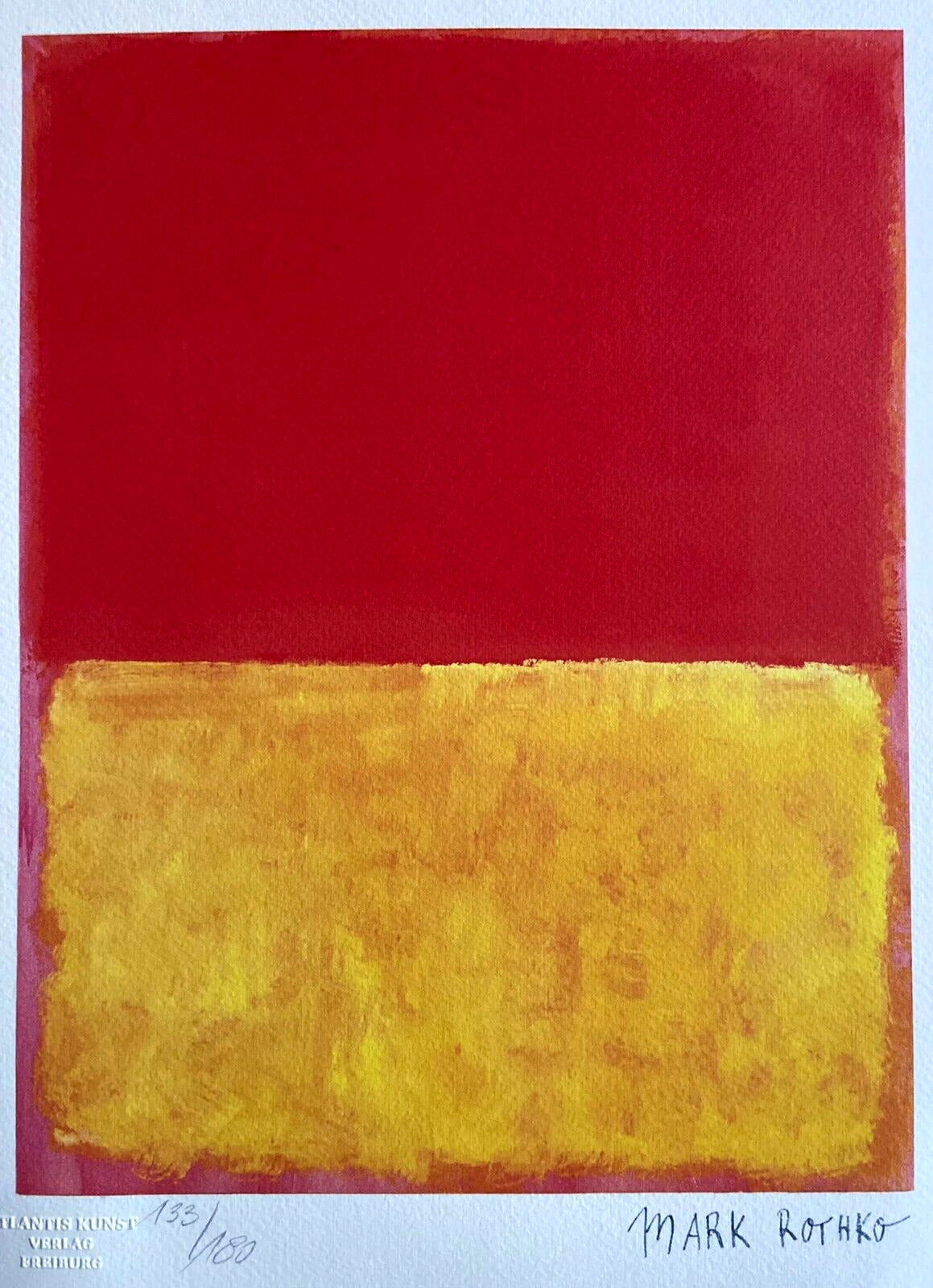 Mark Rothko Lithograph Coa Signed Op And Numbered