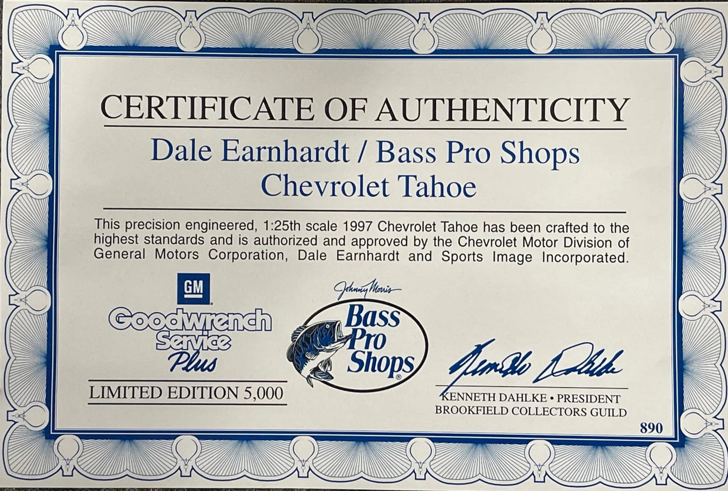 Dale Earnhardt Unsigned #3 1997 Chevy Tahoe 1:25 Die-Cast Truck