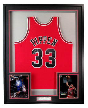 Scottie Pippen Hof Autographed Basketball Jersey Bulls Framed Beckett 176757