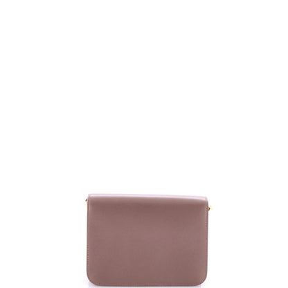 Burberry Mackford Shoulder Bag Leather And House Check Canvas Small