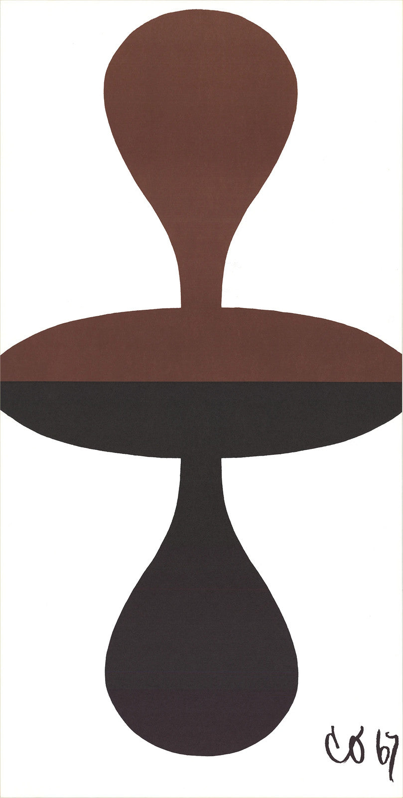 Claes Oldenburg Double Punching Bag " Lithograph Pop Art Brown Ab
