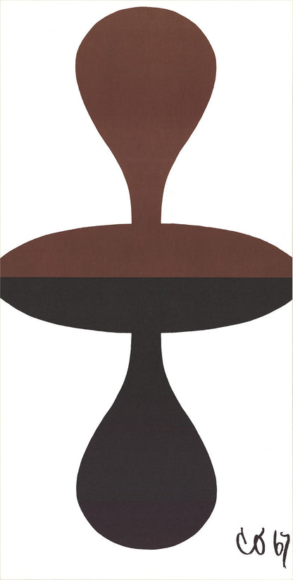 Claes Oldenburg Double Punching Bag " Lithograph Pop Art Brown Ab