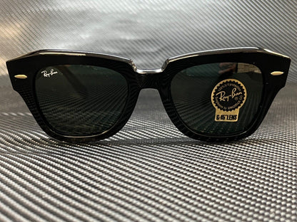 RAY BAN RB2186 901 31 Black Square 52 mm Unisex Sunglasses