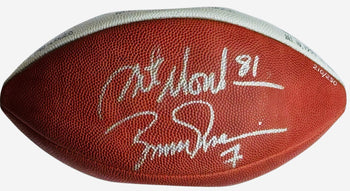Art Monk Boomer Esiason Autographed Official Wilson Football #210/250 (Jsa)