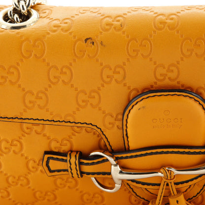 Gucci Emily Chain Flap Bag Guccissima Leather Medium