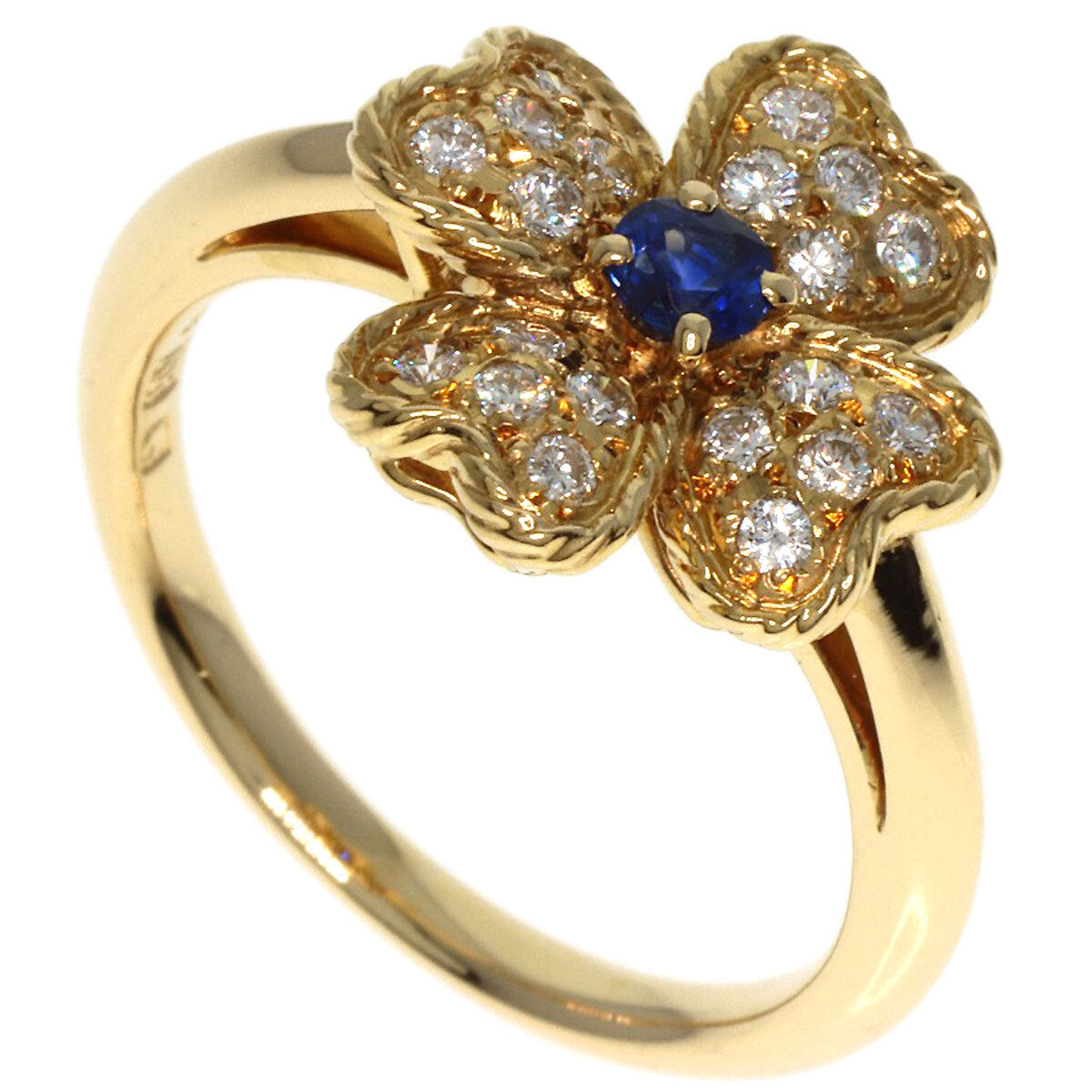 NINA RICCI   Ring Sapphire Diamond K18 Yellow Gold