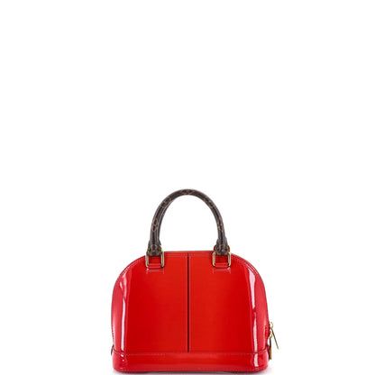 BB Louis Vuitton Alma Handbag Vernis with Monogram Canvas