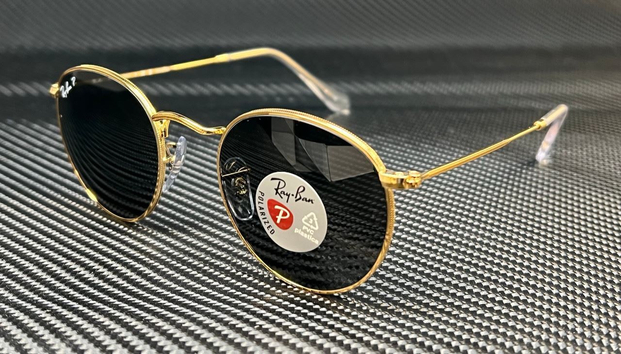 RAY BAN RB3447 919648 Gold Grey Polarized Round