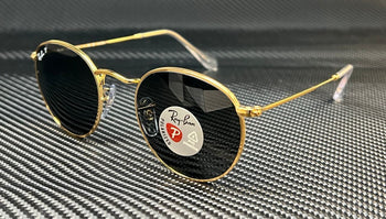 RAY BAN RB3447 919648 Gold Grey Polarized Round