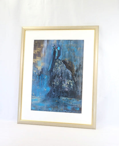 Lucila Viso Oil Painting "Blue Fantasy" Signed 1997 F25 Argentina France