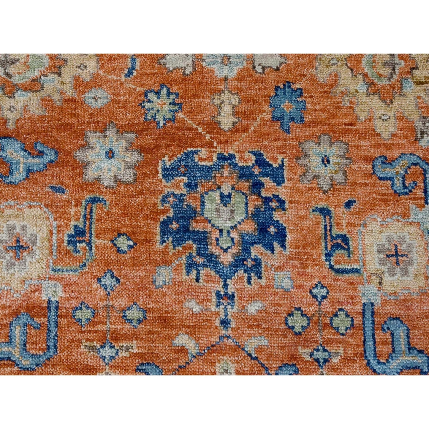 9'10"X14' Rust Orange Mahal Design Wool Hand Knotted Oriental Rug