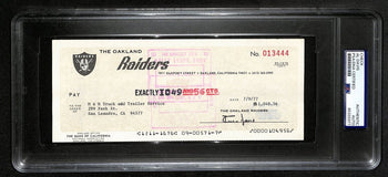 Al Davis Hof Signed/Autographed 8.5X3.5 Bank