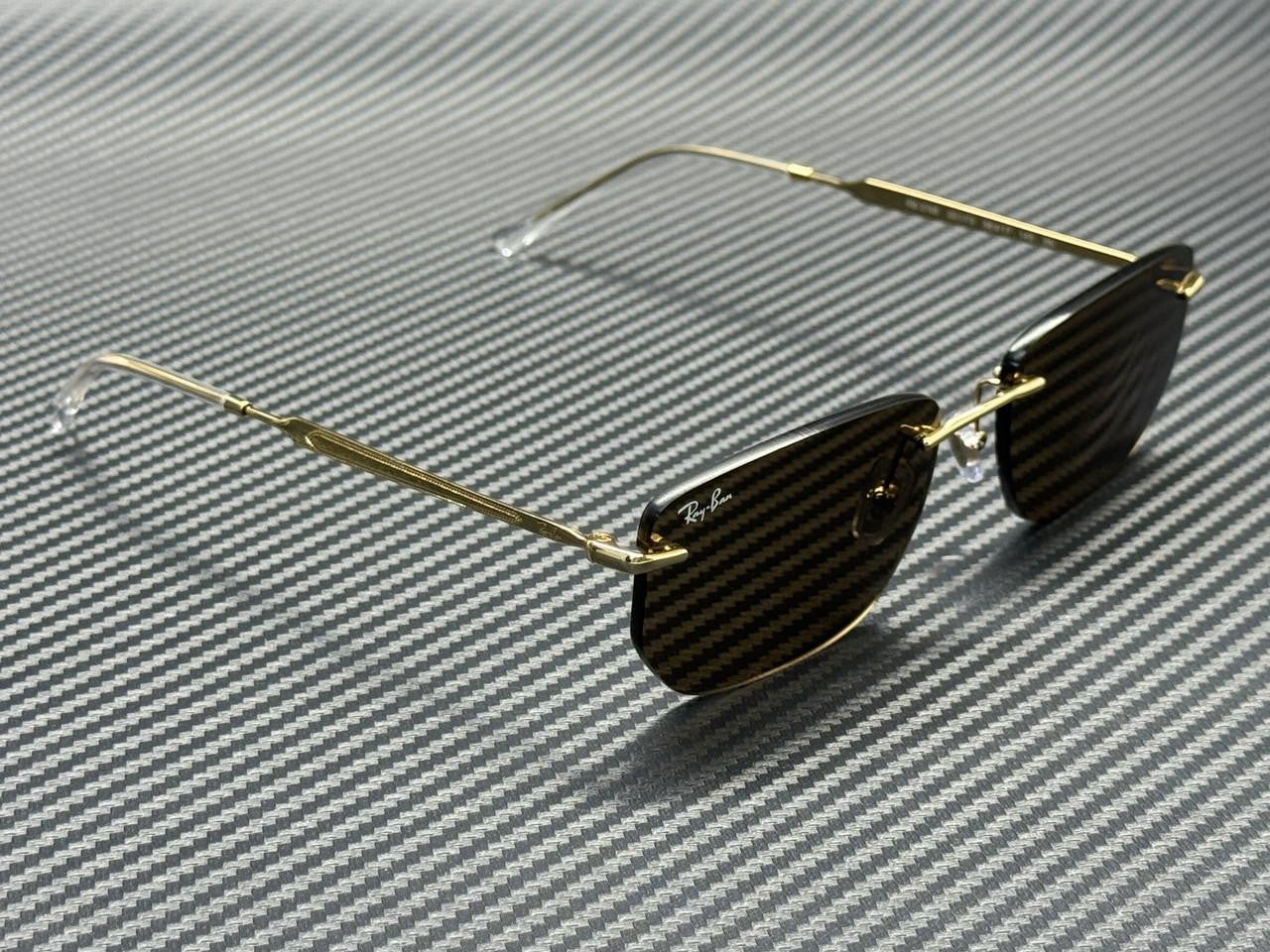Gold Brown Arista Ray Ban RB3768 Sunglasses 73 001 56 mm Unisex Dark