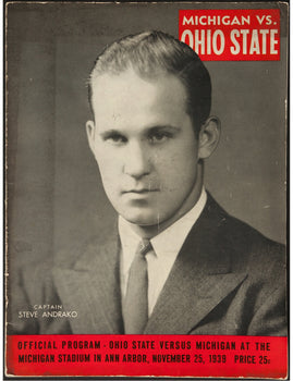 Vintage 11/25/1939 Michigan Vs Ohio State