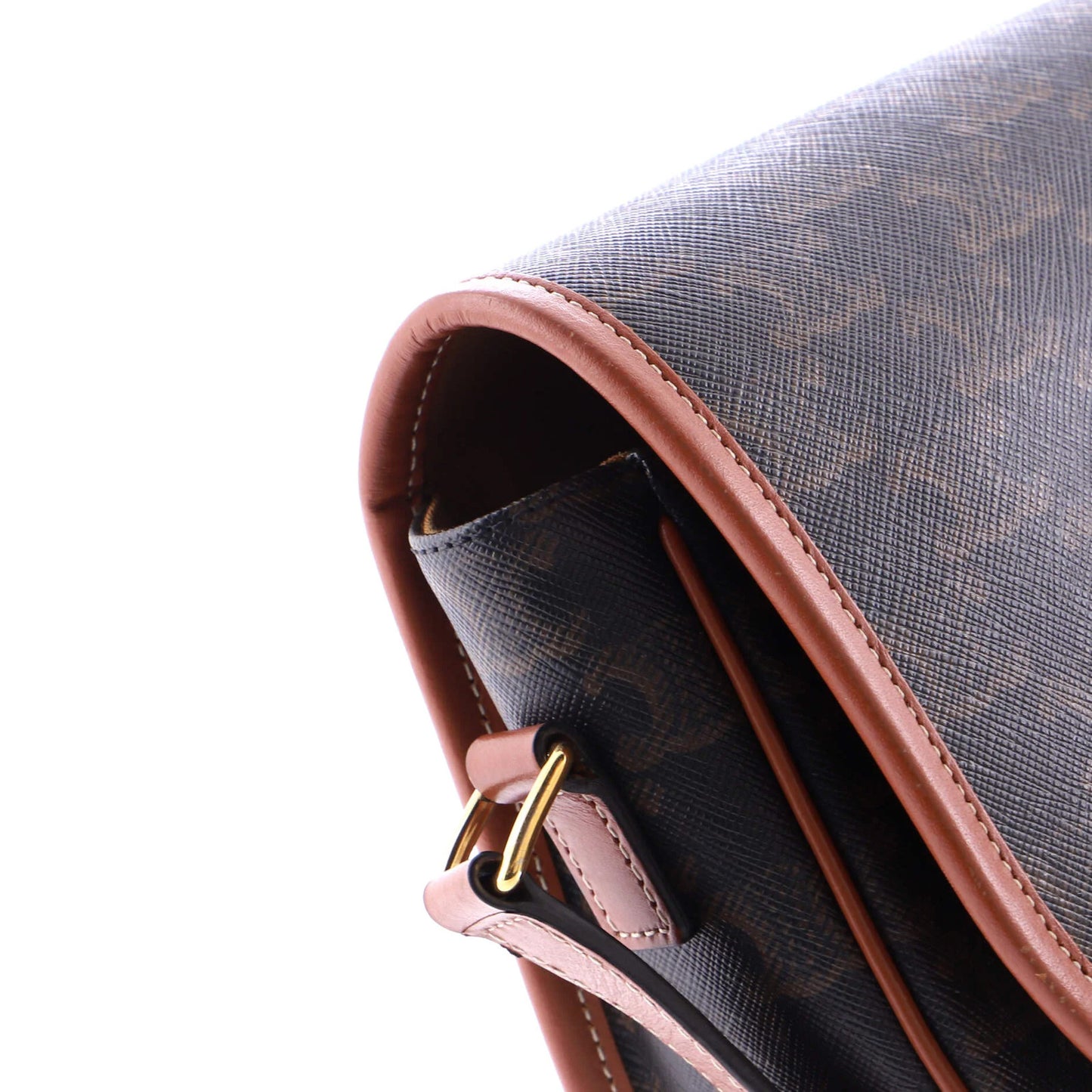 Medium Celine Folco Bag Triomphe Coated Canvas