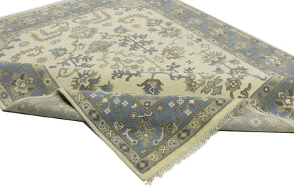 8X10 Ft Oushak Chobi Oriental Rug Floral Design