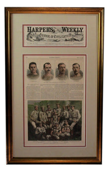 May 14, 1881 Harper'S Weekly Newspaper Princeton Baseball Framed 190156