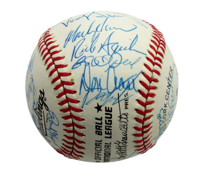 1989 Mets Team Autographed By 28 Johnson Carter