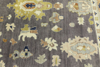 Handmade Oushak Floral Rug Colorfast Oriental