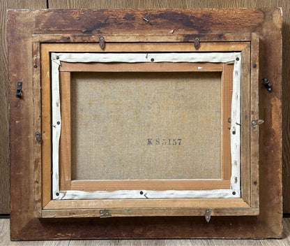 Yves Diey (French) Signed Original Painting Oil On Canvas Framed - Nude Girl