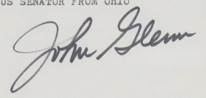 John Glenn Astronaut/Signed 3X5 Index Card Photo Collage Framed Psa/Dna 200894